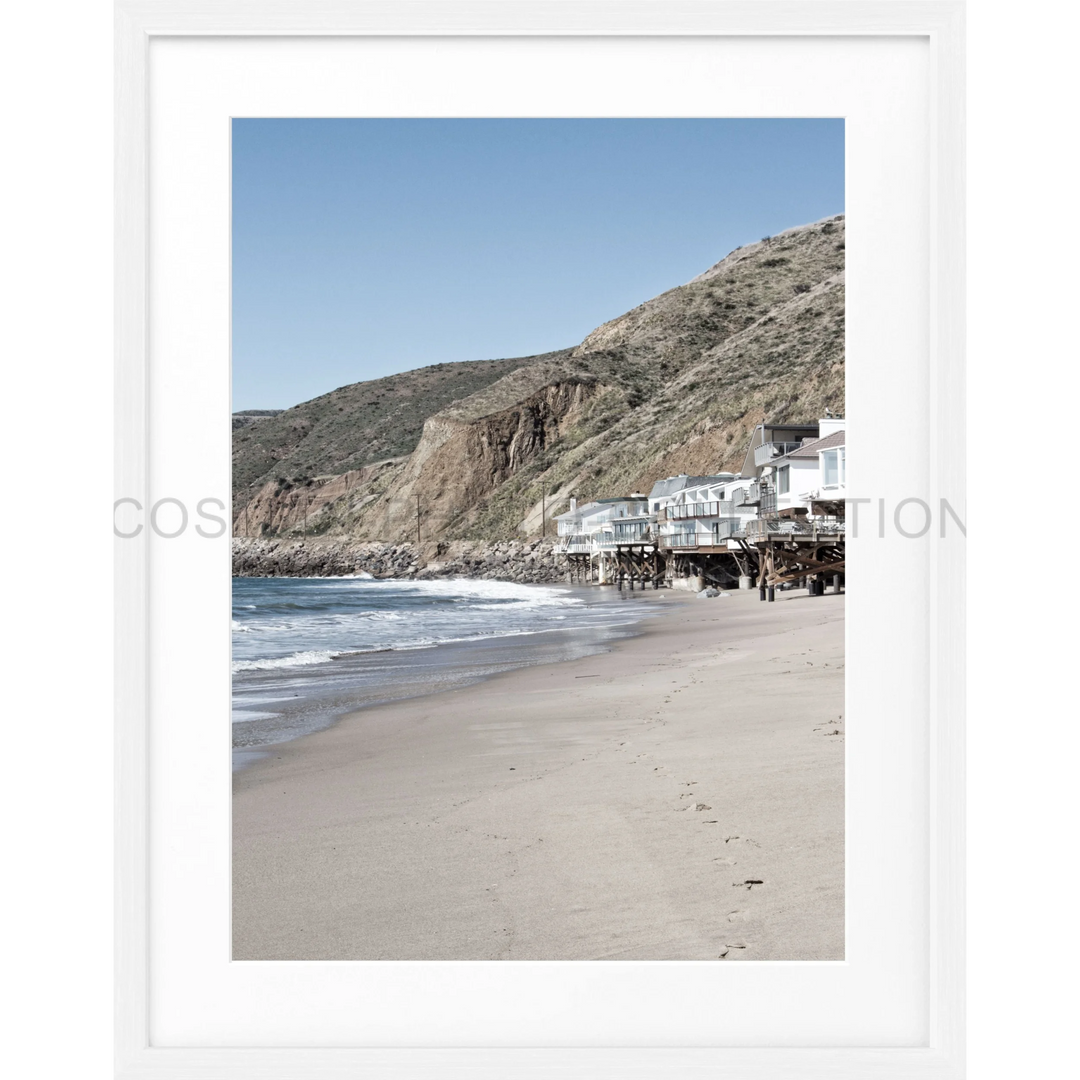 Poster Kalifornien Malibu ’Beach House’ K58 - Weiss