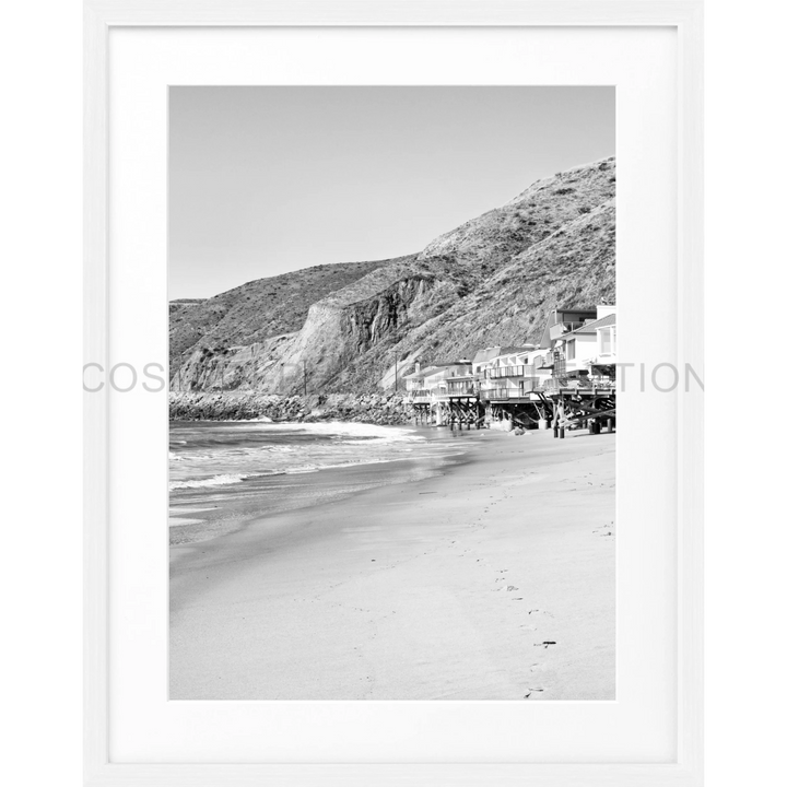 Poster Kalifornien Malibu ’Beach House’ K58 - Weiss