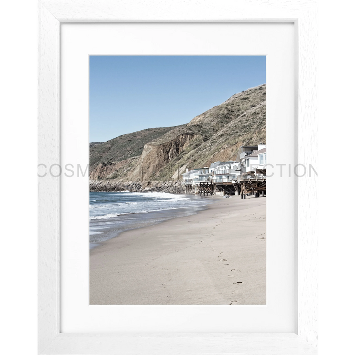 Poster Kalifornien Malibu ’Beach House’ K58 - Weiss 3cm