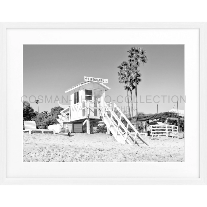 Poster Kalifornien Malibu ’Beach Lifeguard’ K72 - Weiss