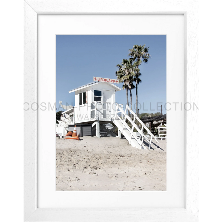 Poster Kalifornien Malibu ’Beach Lifeguard’ K73 - Weiss