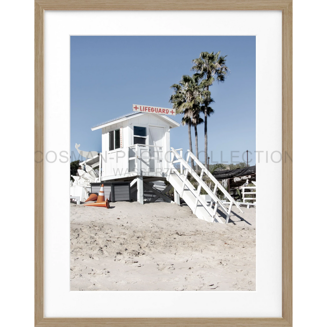 Poster Kalifornien Malibu ’Beach Lifeguard’ K73 - Eiche