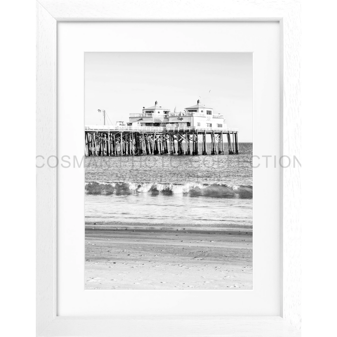 Poster Kalifornien Malibu Beach ’Pier’ K87 - Weiss 3cm