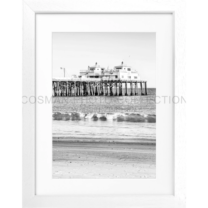 Poster Kalifornien Malibu Beach ’Pier’ K87 - Weiss 3cm