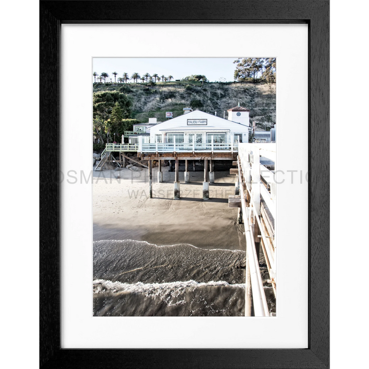 Poster Kalifornien Malibu Beach ’Pier’ K95 - Schwarz