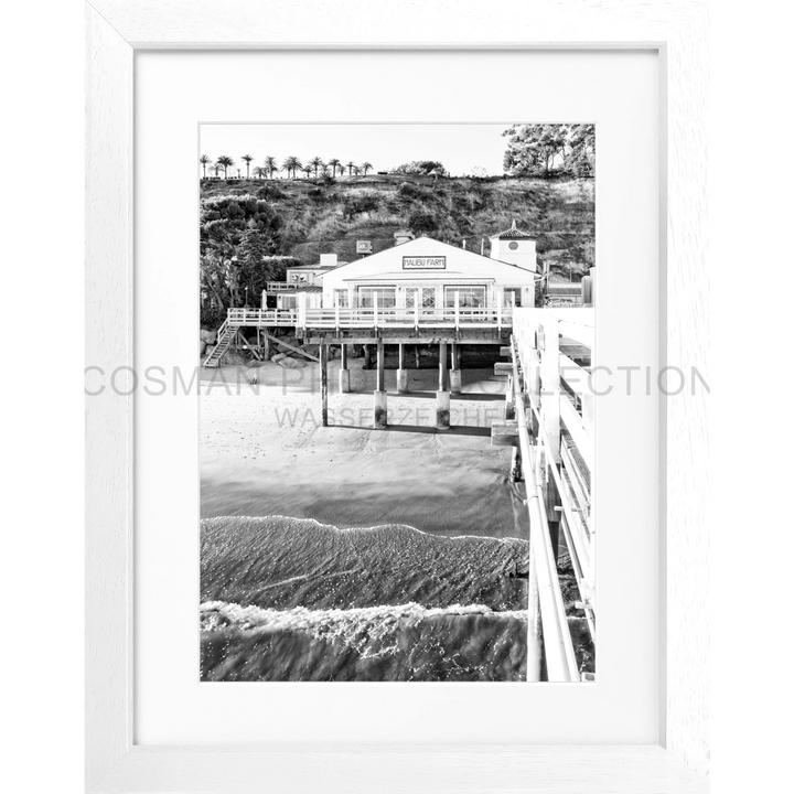 Poster Kalifornien Malibu Beach ’Pier’ K95 - Weiss 3cm