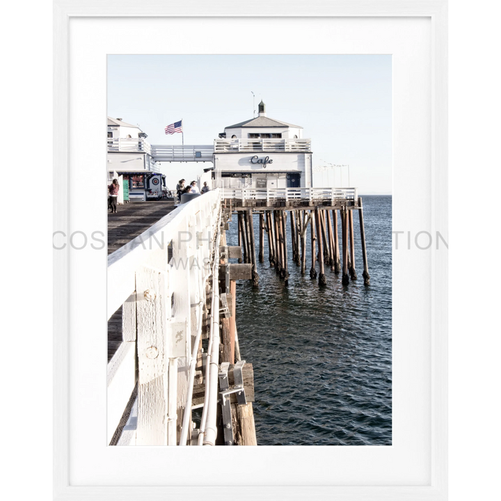 Poster Kalifornien Malibu Beach ’Pier’ K96 - Weiss