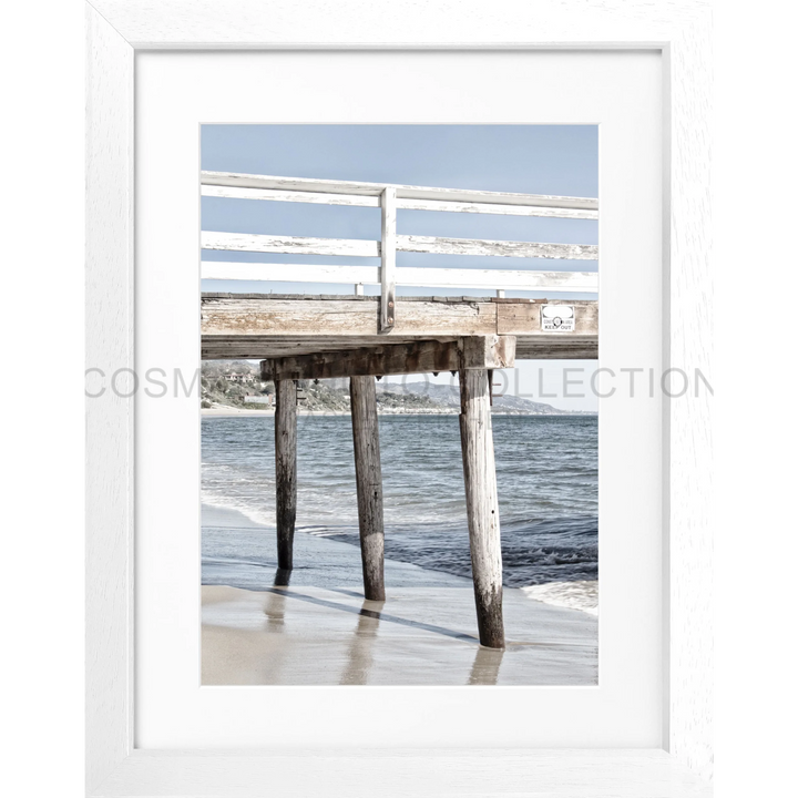 Poster Kalifornien Malibu ’Pier’ K68 - Weiss 3cm