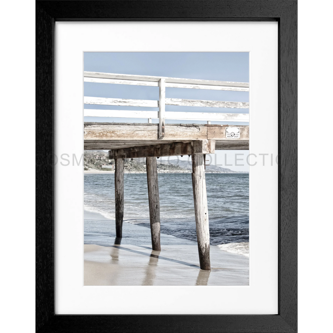 Poster Kalifornien Malibu ’Pier’ K68 - Schwarz 3cm