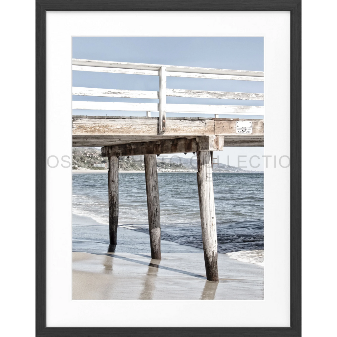 Poster Kalifornien Malibu ’Pier’ K68 - Schwarz matt