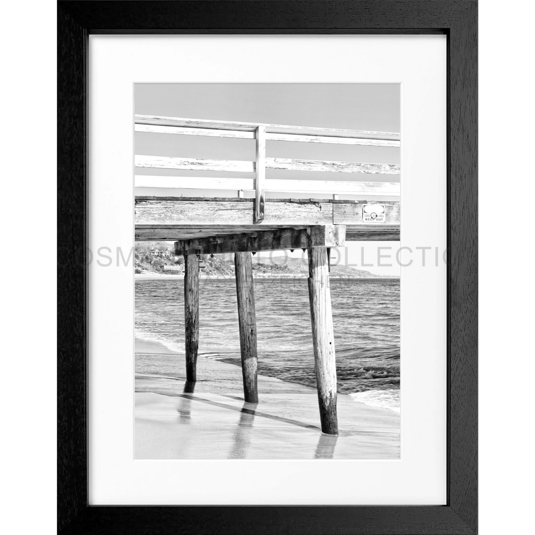 Poster Kalifornien Malibu ’Pier’ K68 - Schwarz 3cm