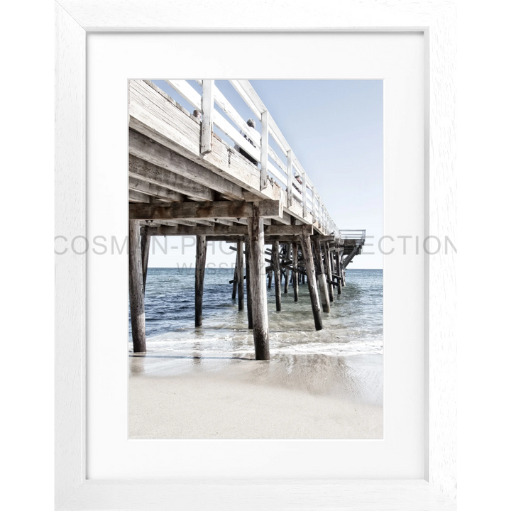 Poster Kalifornien Malibu ’Pier’ K69 - Weiss 3cm