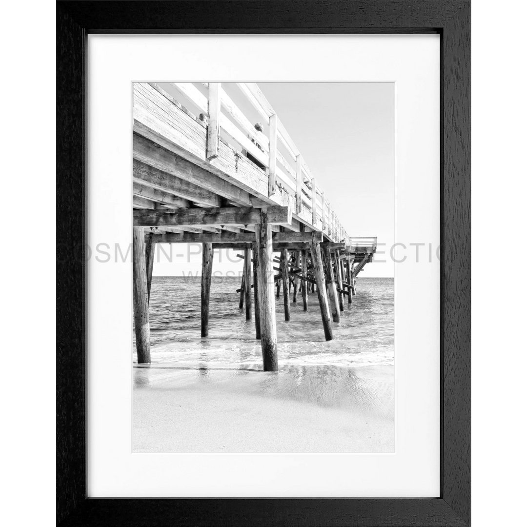 Poster Kalifornien Malibu ’Pier’ K69 - Schwarz 3cm