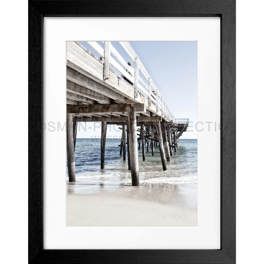 Poster Kalifornien Malibu ’Pier’ K69 - Schwarz 3cm