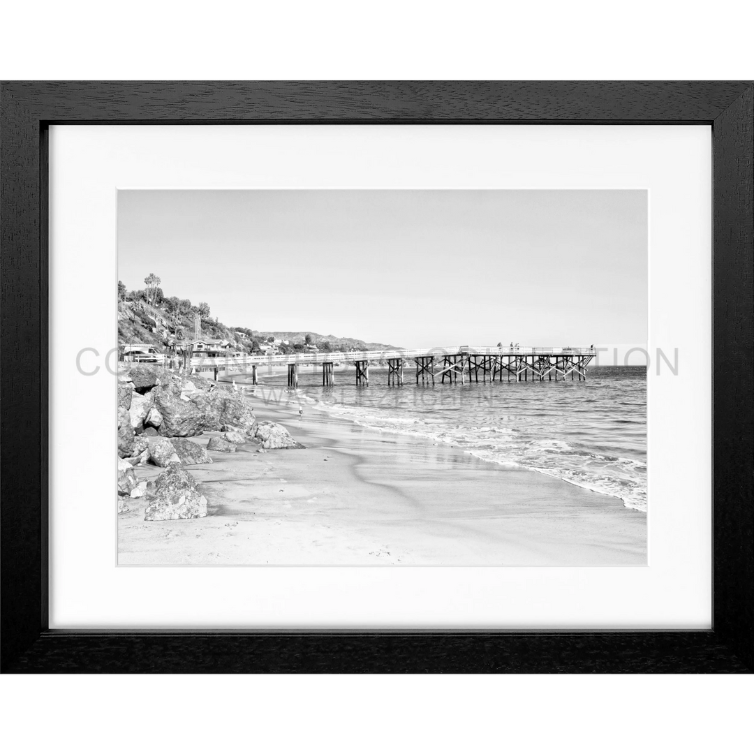 Poster Kalifornien Malibu ’Pier’ K71 - Schwarz 3cm