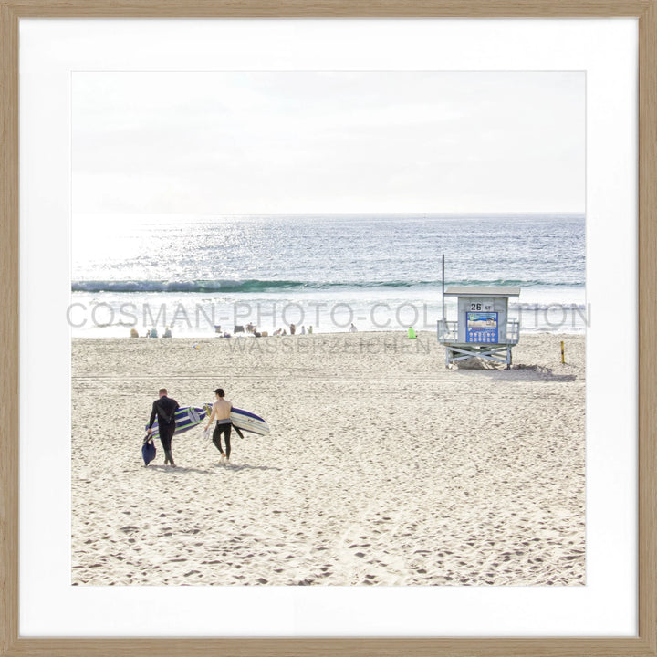 Poster Kalifornien Manhattan Beach K184Q - Eiche Furnier