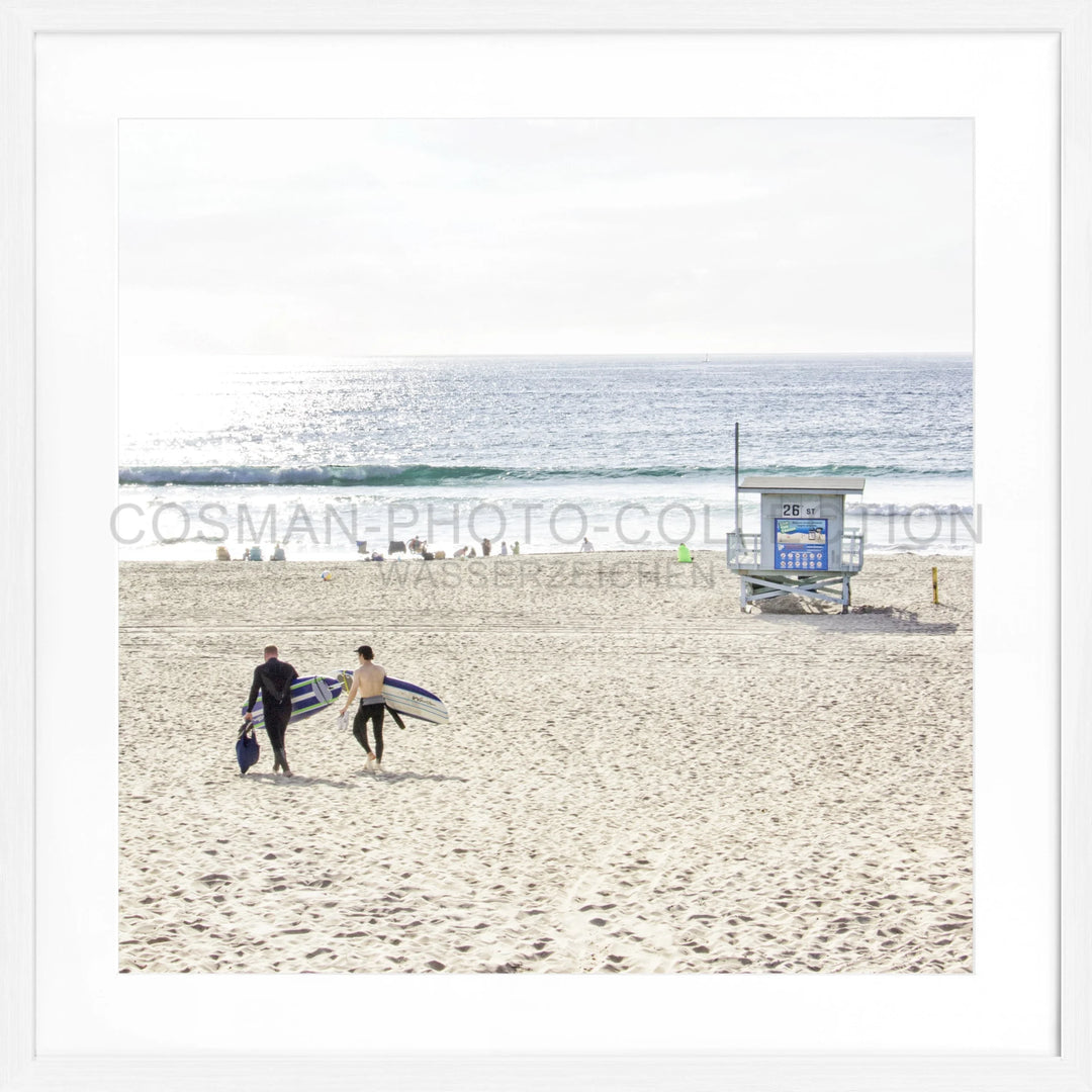 Poster Kalifornien Manhattan Beach K184Q - Weiss 1.5cm