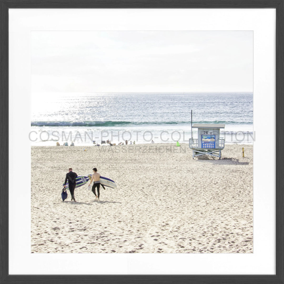 Poster Kalifornien Manhattan Beach K184Q - Schwarz matt