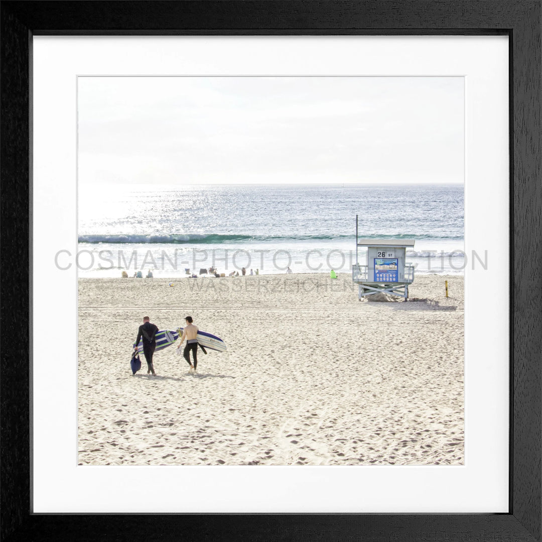 Poster Kalifornien Manhattan Beach K184Q - Schwarz 3cm