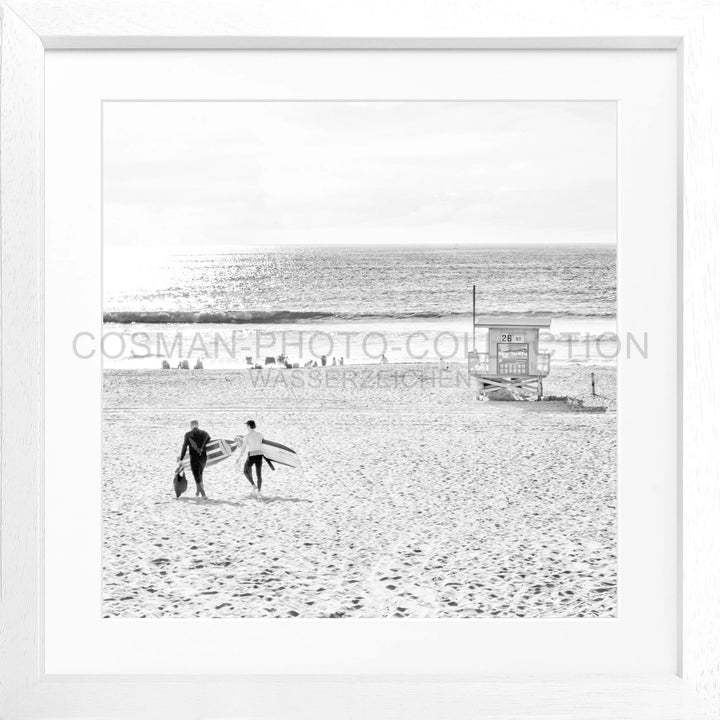 Poster Kalifornien Manhattan Beach K184Q - Weiss 3cm