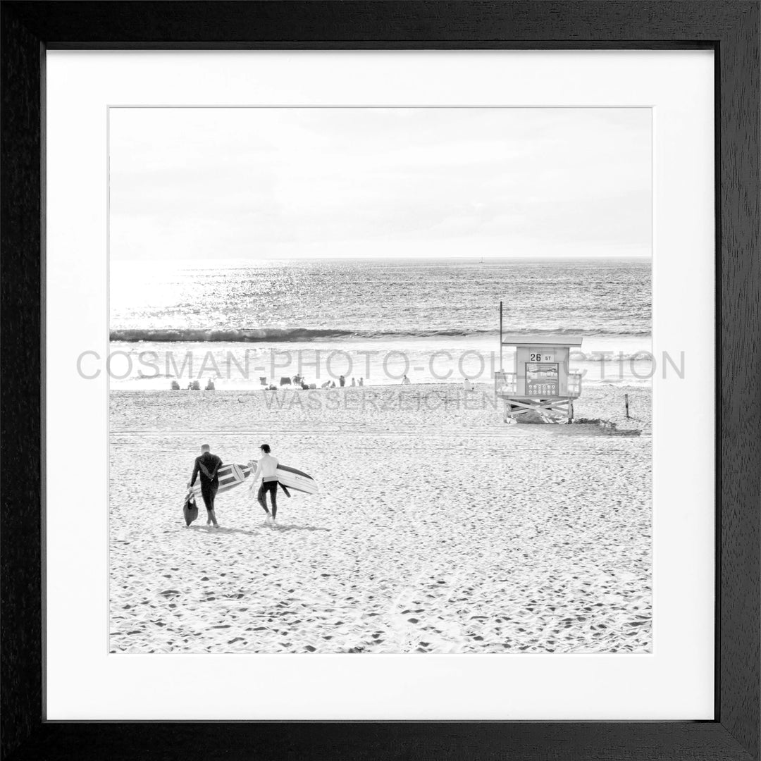 Poster Kalifornien Manhattan Beach K184Q - Schwarz 3cm