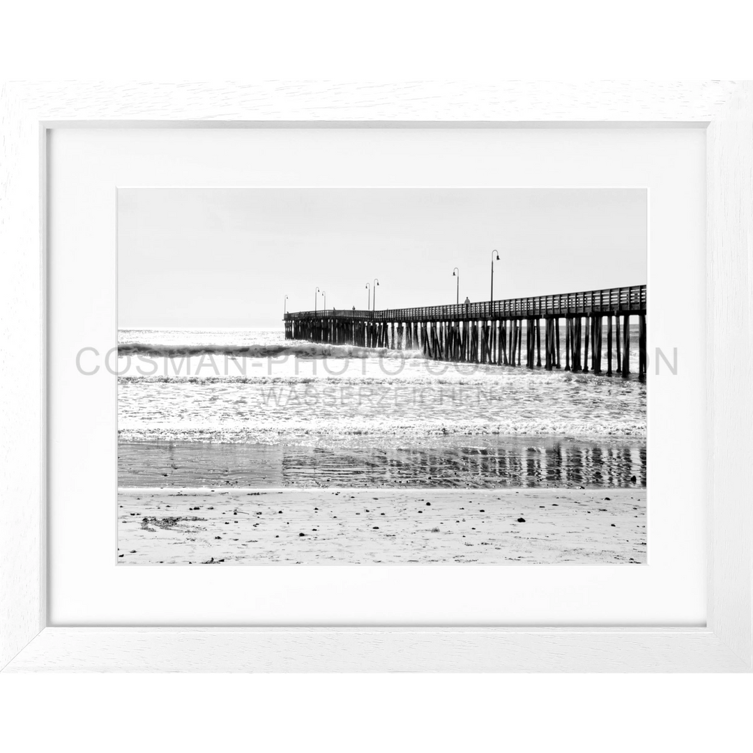 Poster Kalifornien ’Pier’ K14 - Weiss 3cm / Motiv: