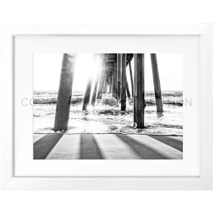 Poster Kalifornien ’Pier’ K166 - Weiss 3cm / Motiv: