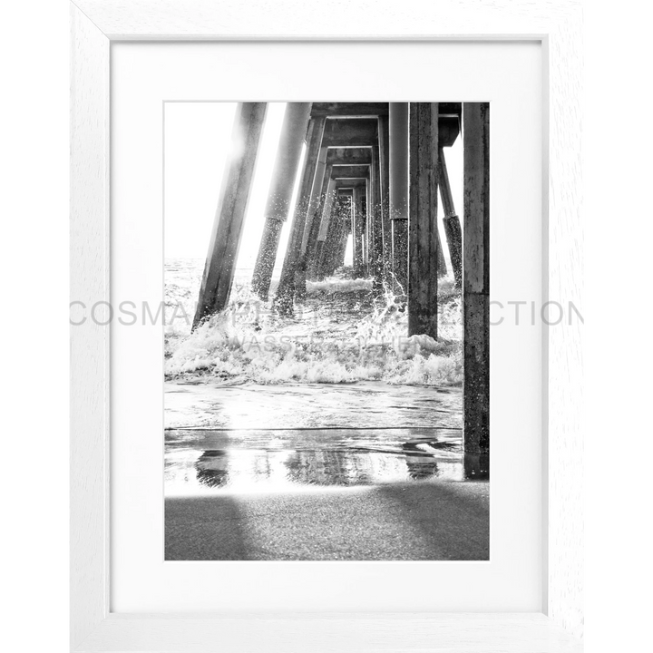 Poster Kalifornien ’Pier’ K167 - Weiss 3cm / Motiv: