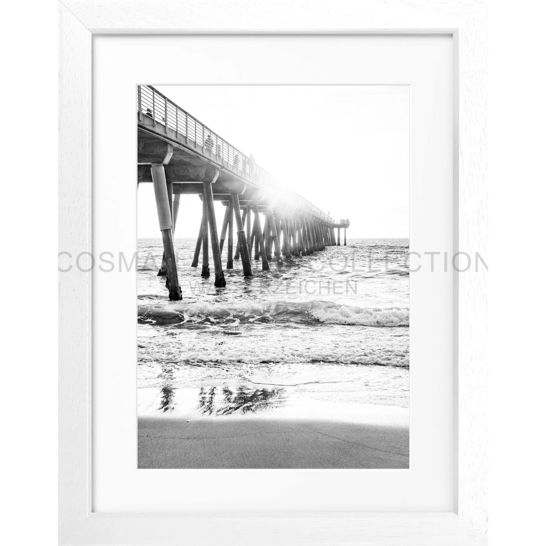 Poster Kalifornien ’Pier’ K169 - Weiss 3cm / Motiv: