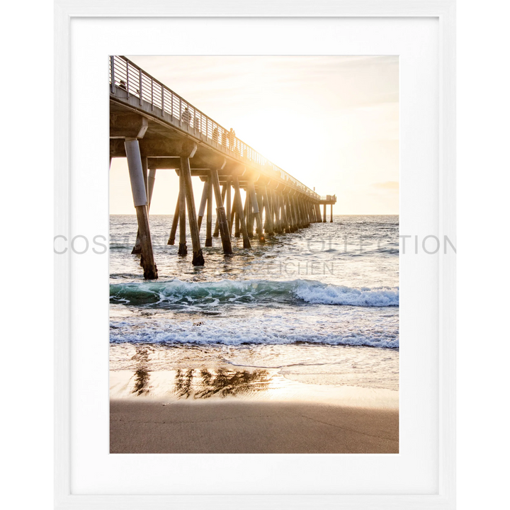 Poster Kalifornien ’Pier’ K169 - Weiss 1.5cm / Motiv: