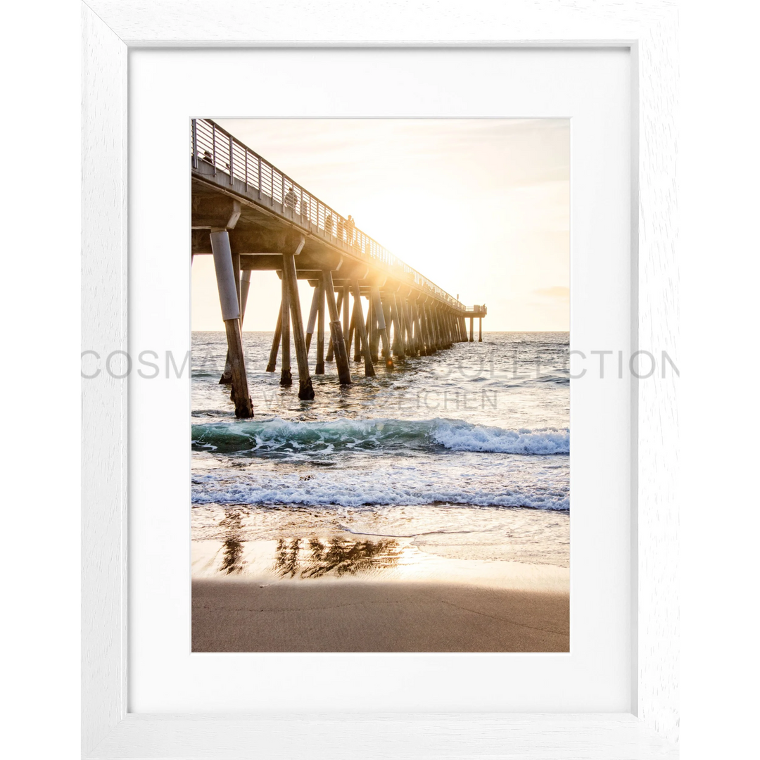 Poster Kalifornien ’Pier’ K169 - Weiss 3cm / Motiv: