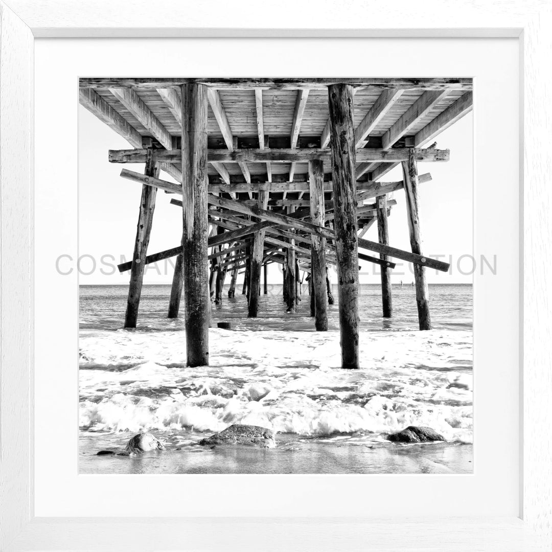 Poster Kalifornien ’Pier’ K85Q - Weiss 3cm / Motiv: