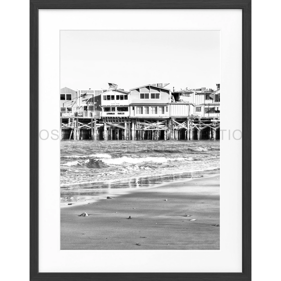 Poster Kalifornien ’Pier Monterey’ K01 - Schwarz matt