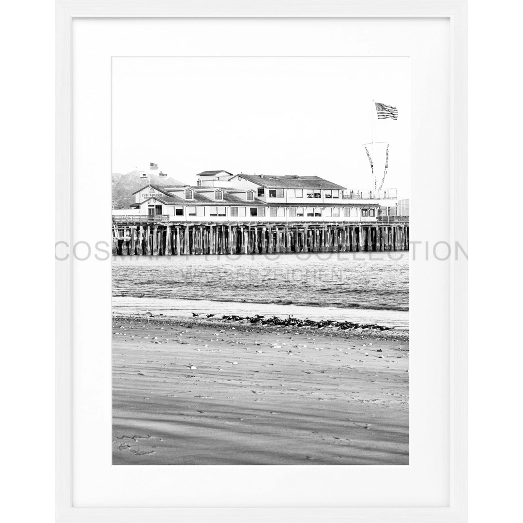 Poster Kalifornien Santa Barbara ’Pier’ K19 - Weiss