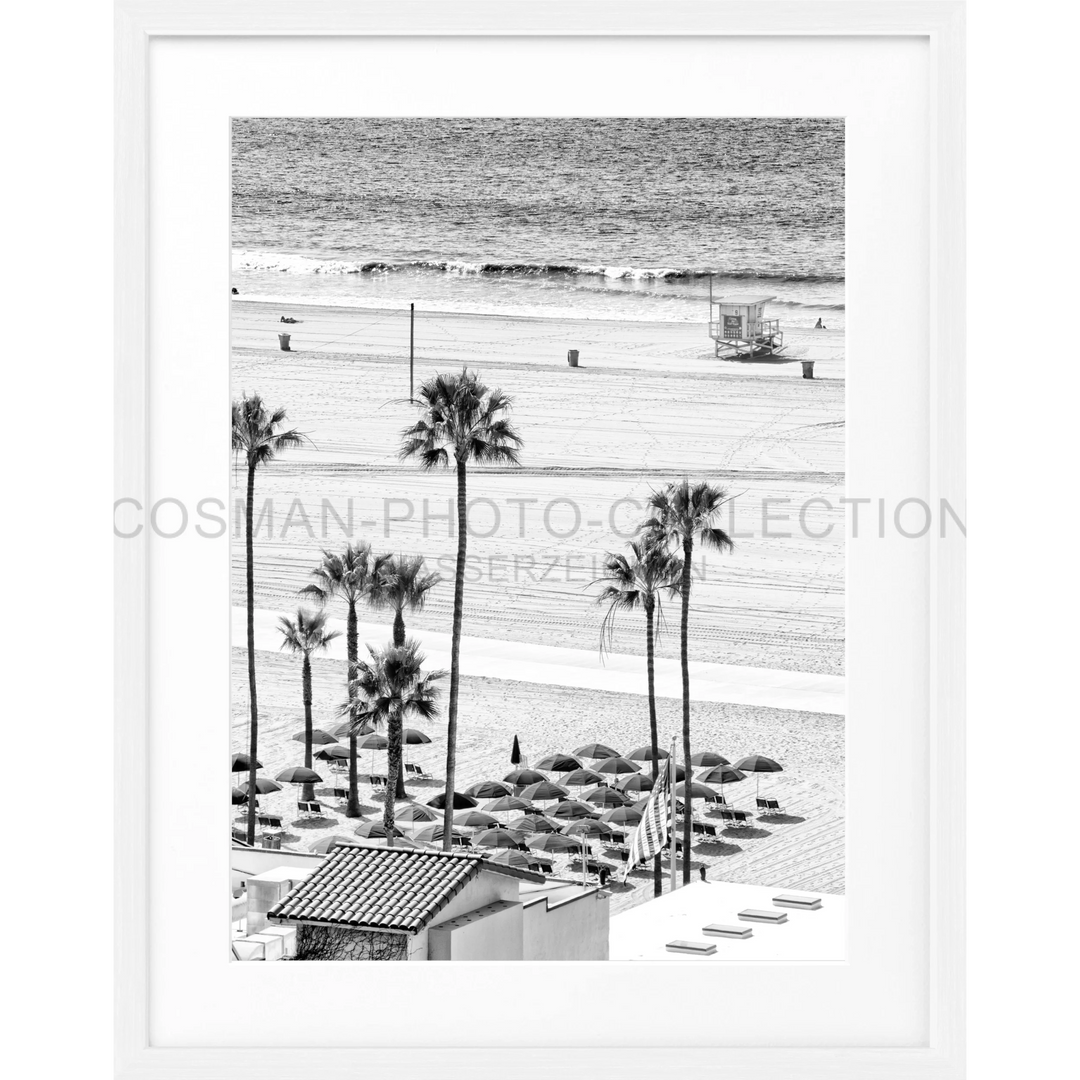 Poster Kalifornien Santa Monica ’Beach’ K134 - Weiss