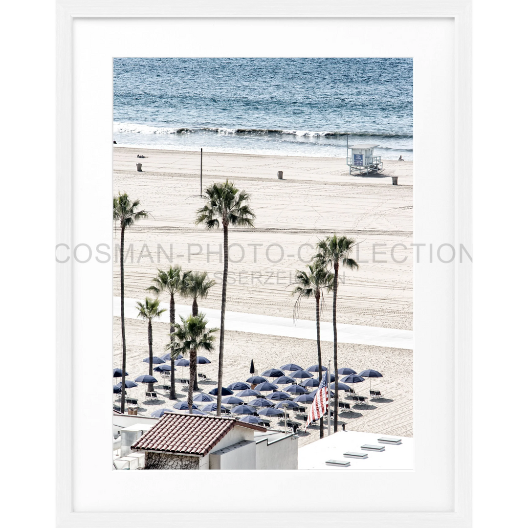 Poster Kalifornien Santa Monica ’Beach’ K134 - Weiss