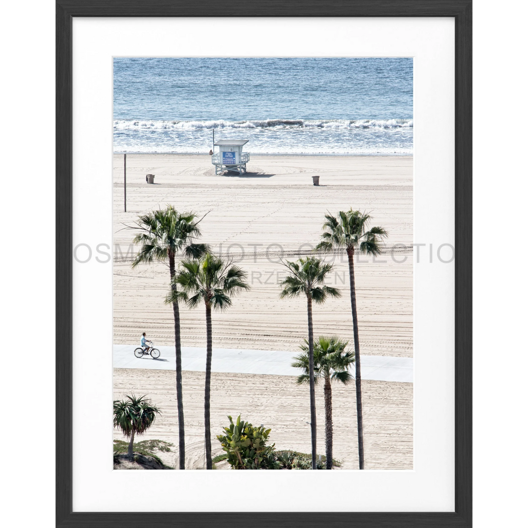 Poster Kalifornien Santa Monica ’Beach’ K135 - Schwarz