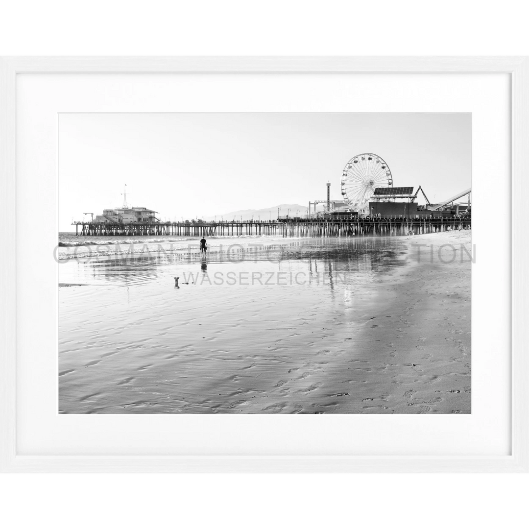 Poster Kalifornien Santa Monica ’Pier’ K132 - Weiss