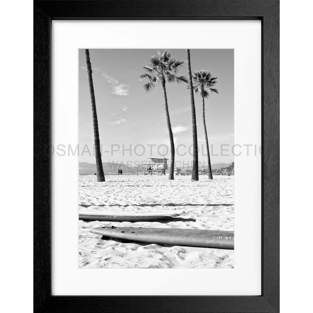 Poster Kalifornien Venice Beach K121 - Schwarz 3cm / Motiv: