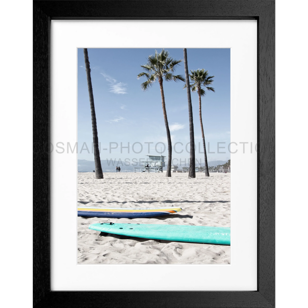 Poster Kalifornien Venice Beach K121 - Schwarz 3cm / Motiv: