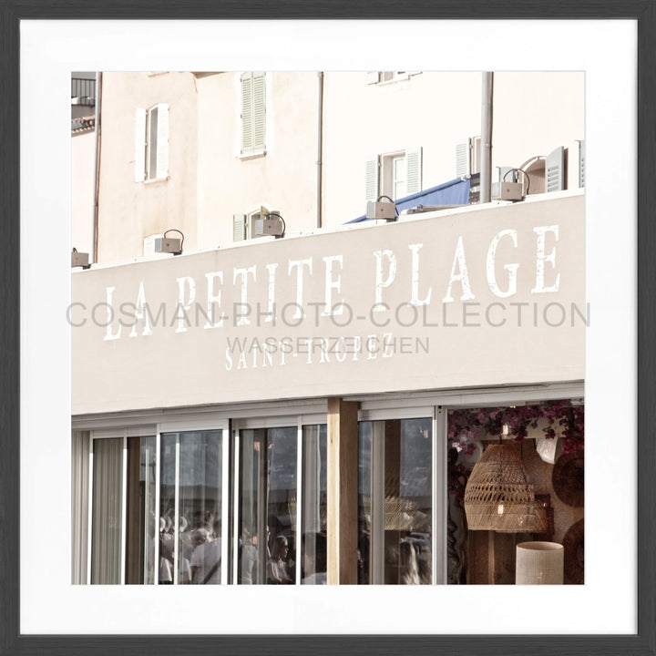 Poster ’La Petite Plage’ Saint Tropez ST03Q - Schwarz