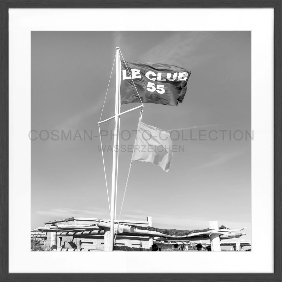 Poster ’Le Club 55’ Saint Tropez ST32Q - Schwarz matt