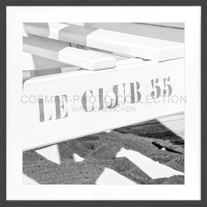 Poster ’Le Club 55’ Saint Tropez ST41Q - Schwarz matt