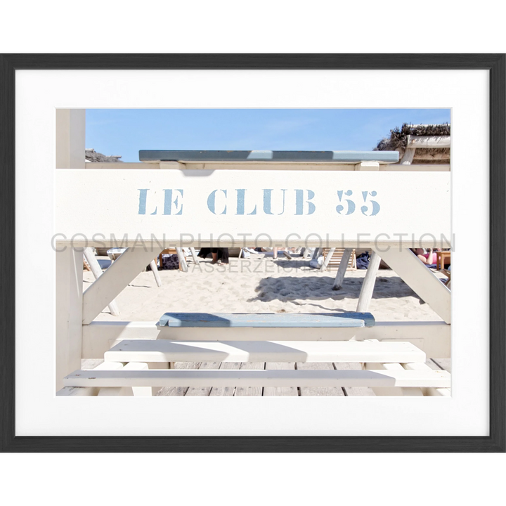 Poster ’Le Club 55’ Saint Tropez ST42 - Schwarz matt