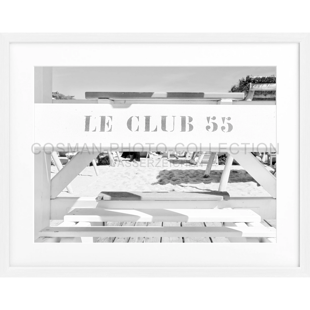 Poster ’Le Club 55’ Saint Tropez ST42 - Weiss 1.5cm