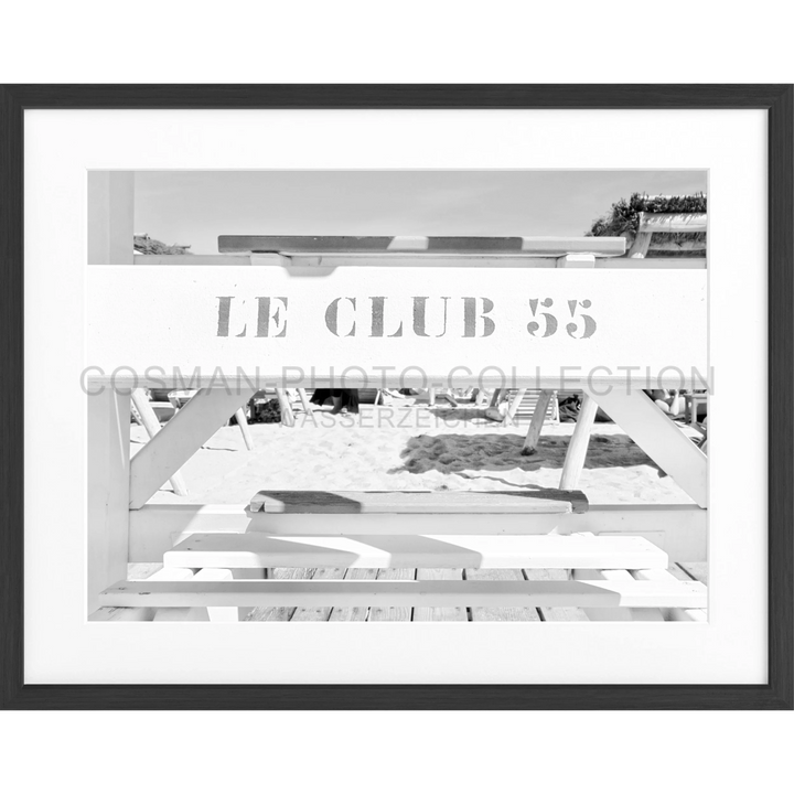 Poster ’Le Club 55’ Saint Tropez ST42 - Schwarz matt