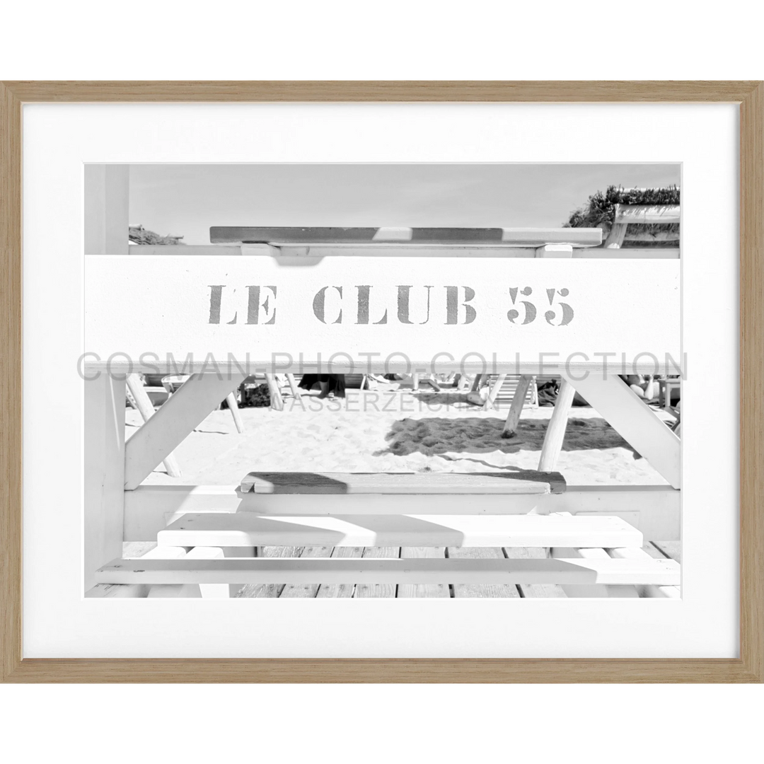 Poster ’Le Club 55’ Saint Tropez ST42 - Eiche Furnier