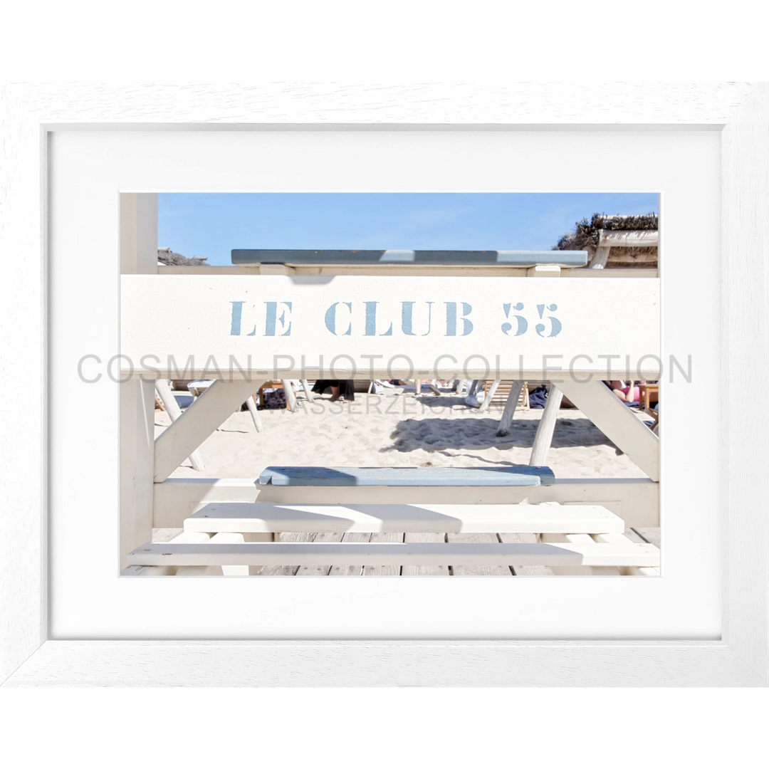 Poster ’Le Club 55’ Saint Tropez ST42 - Weiss 3cm