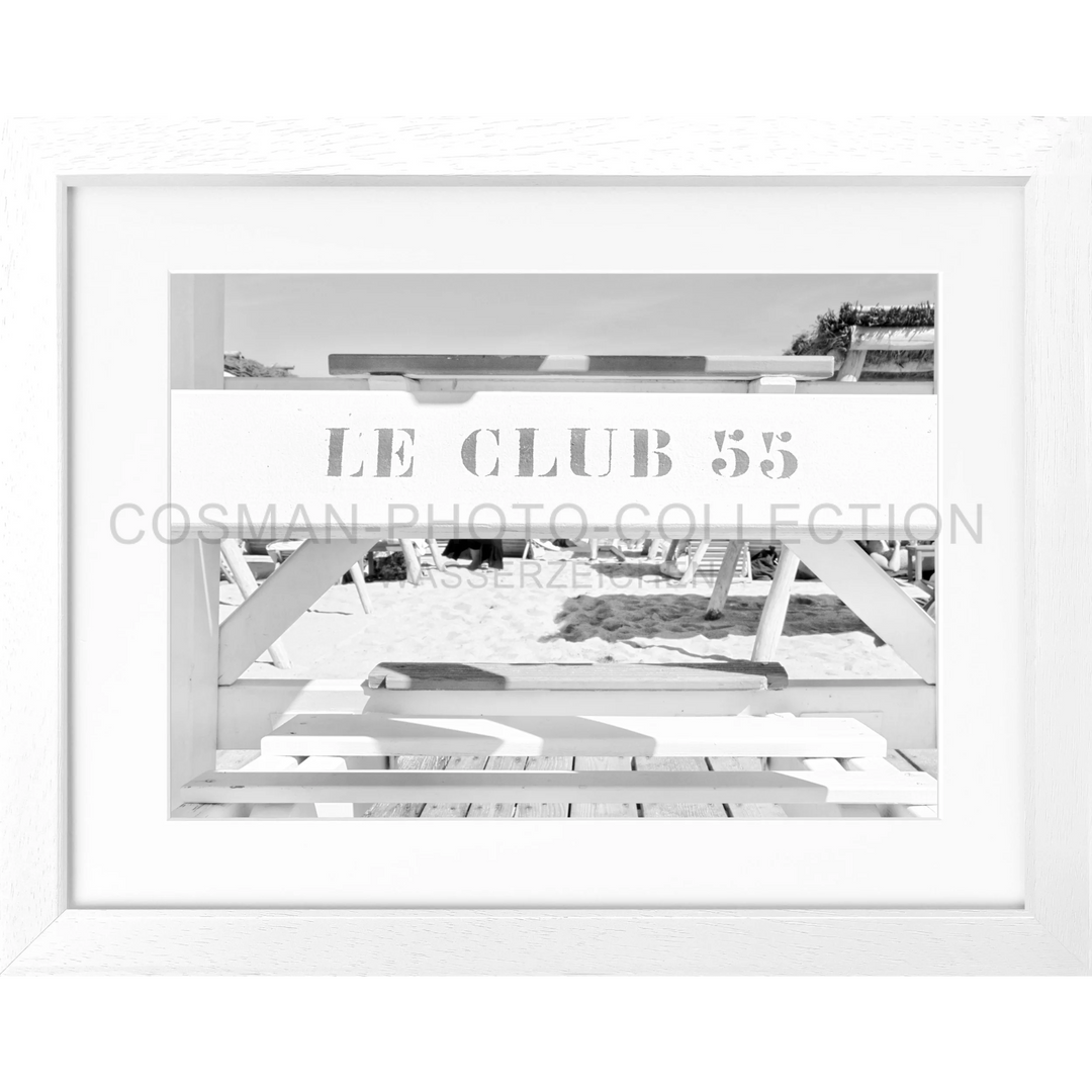 Poster ’Le Club 55’ Saint Tropez ST42 - Weiss 3cm