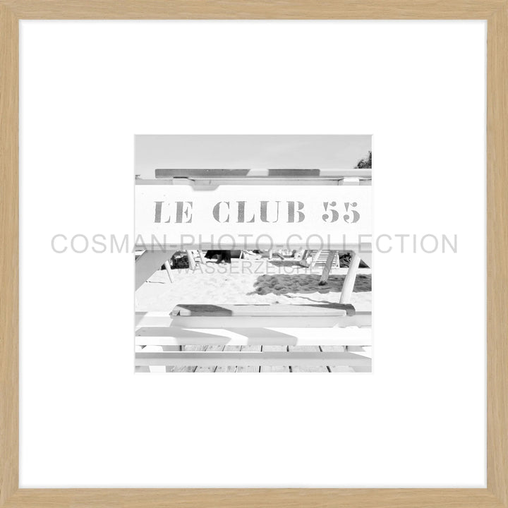 Poster ’Le Club 55’ Saint Tropez ST42OB - 43x43cm